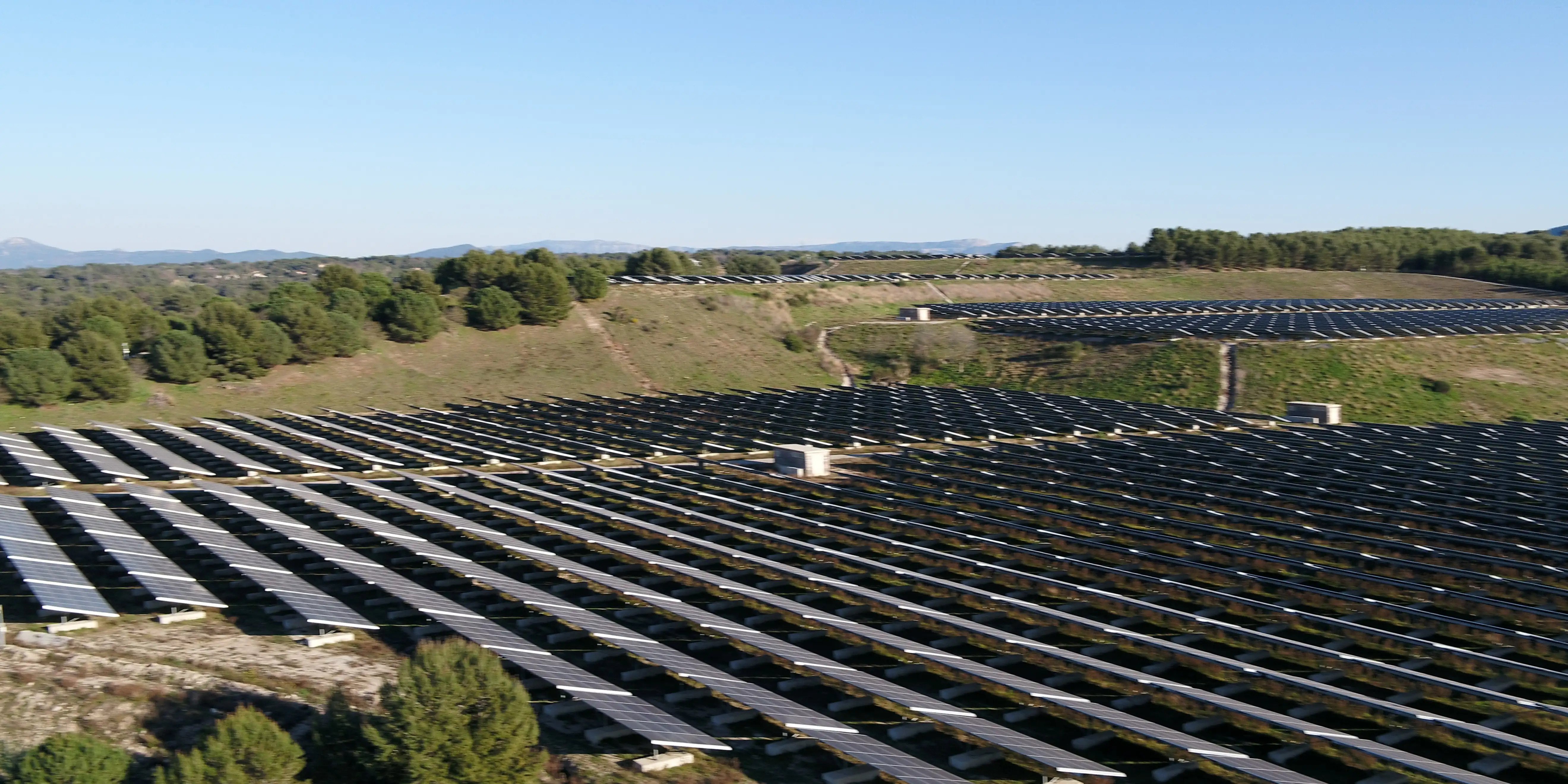 Inspection par drone d'un parc photovoltaique
