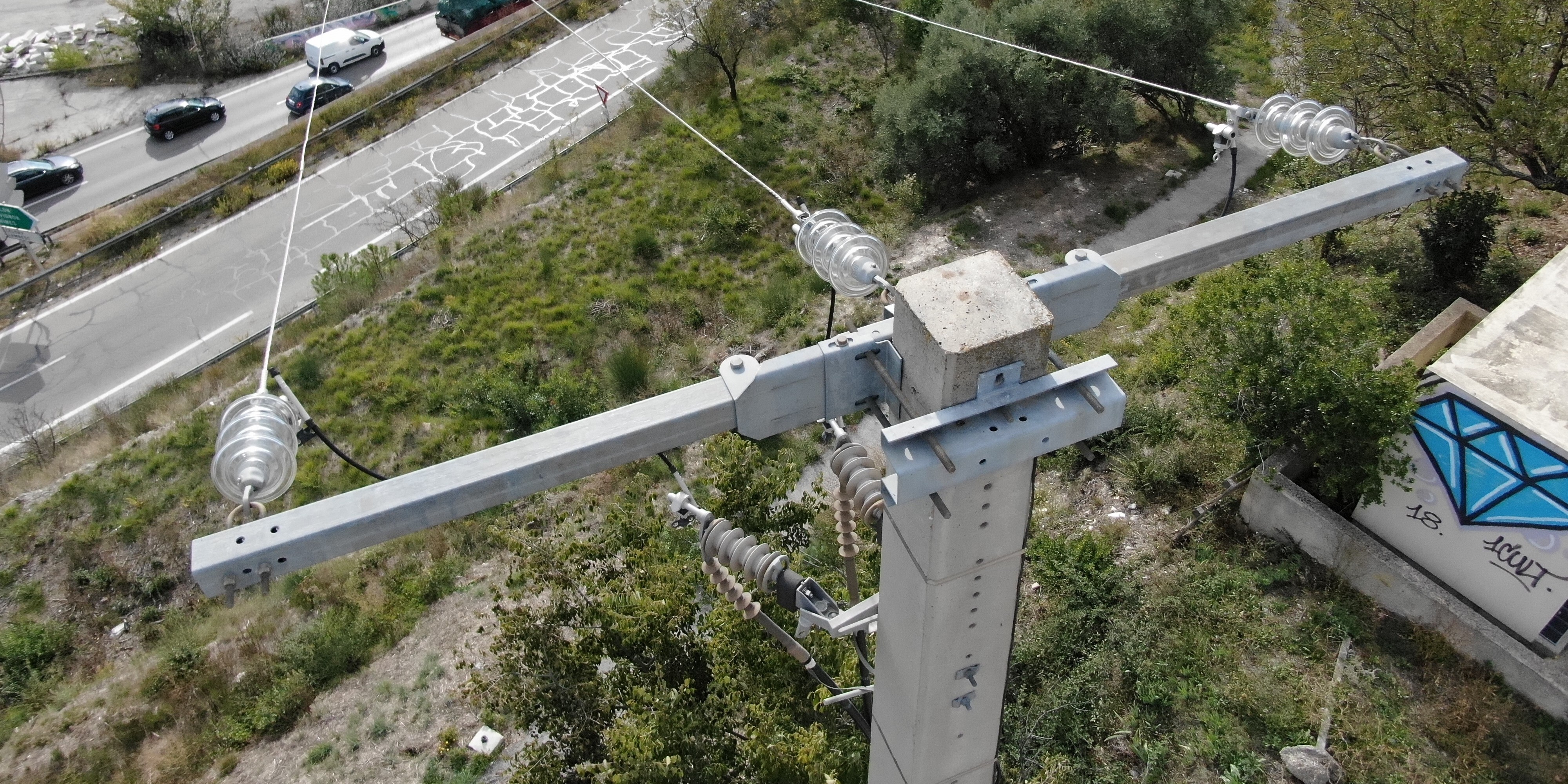 Inspection des lignes 20KV au nord d'Aix-en-Provence